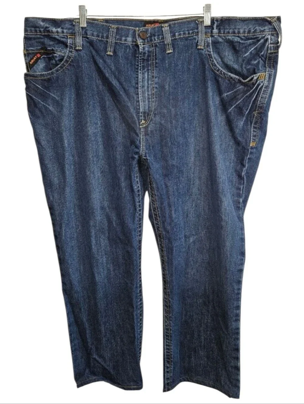 Ariat Work FR Men's Dark Blue Denim Jeans Workwear Low Rise M4 Boot Cut 50 x 28